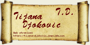 Tijana Đoković vizit kartica